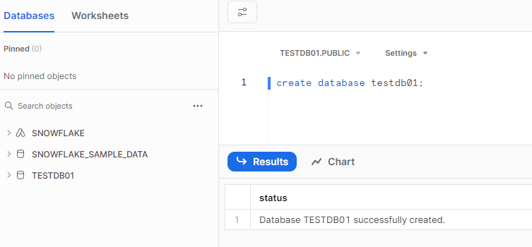 「TESTDB01.PUBLIC」の通り